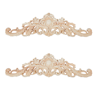 Резьба по дереву накладная аппликация поделки, неокрашенная накладка мебель украшения дома