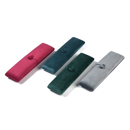 Подарочные коробки для хранения бархатного ожерелья, прямоугольные