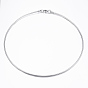 304 Edelstahl Schlangenkette Halsketten, mit Karabiner