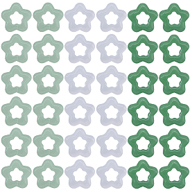 90 шт. 3 цвета, подвески на пуговицах из искусственного нефрита, цветок