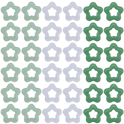 90 шт. 3 цвета, подвески на пуговицах из искусственного нефрита, цветок