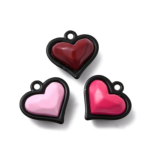 Акриловые подвески краскораспылительные, сердце прелести, стойки покрытие, без кадмия, без никеля и без свинца