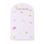Paper Hair Clip Display Cards, Arch Shape with Rabbit/Bowknot Pattern