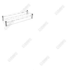 1 Set 12-Hole Acrylic Shot Glasses Holders, Beer Wine Glasses Organizer Rack for Family Party Bar Pub, with Alloy Standoff Pins, Rectangle