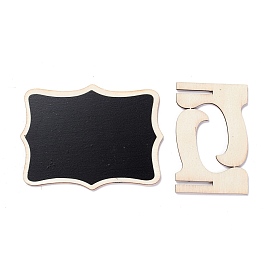 Mini letreros de pizarra de madera en forma de encaje, con soporte, para la boda y decoración de fiesta de cumpleaños