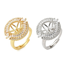 Плоские круглые латунные микрофибриллы с регулируемыми кольцами, за половину пробурено бисера, стойки покрытие, долговечный, без свинца и без кадмия