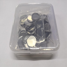 Sunnyclue fabrication de bijoux bricolage, 304 inoxydable supports cabochons Pendentif en acier, réglages du connecteur et réglages de la boucle d'oreille