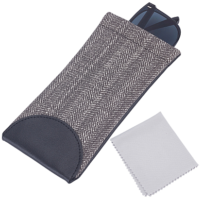 1 Прямоугольные ПВХ-чехлы для очков, солнцезащитные очки протектор, в комплекте 1 салфетка из микрофибры для чистки очков