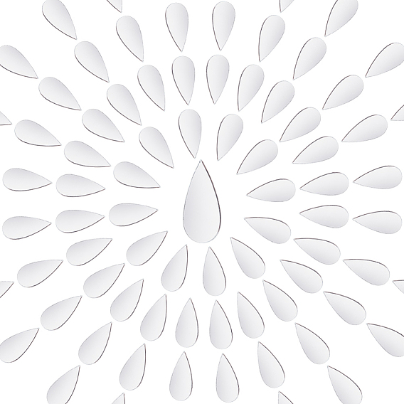 Стеклянная мозаика зеркальная плитка, для украшения дома или поделок, слеза