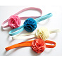 Elastic Baby Headbands, Cloth Chiffon Flower Baby Girl Headbands, 130mm
