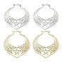 304 Stainless Steel Wing with Star Hoop Earrings for Women