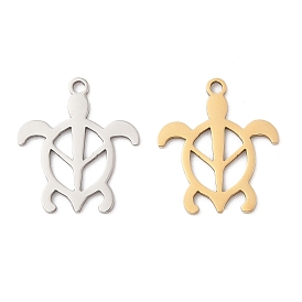 201 подвески из нержавеющей стали, черепаховый шарм, лазерная резка