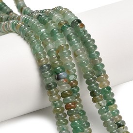 Естественный зеленый авантюрин бисер нитей, класса AB, рондель