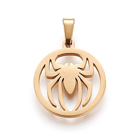 Pendentifs en acier inoxydable, Sonner avec de l'araignée