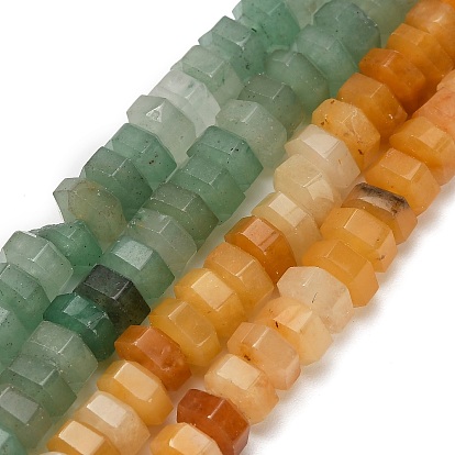 Естественно авантюрин бисер пряди, граненые, шестиугольник