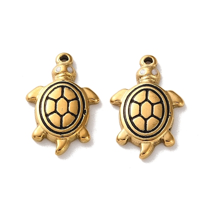 304 подвески из нержавеющей стали, с эмалью, черепаховые чары, ионное покрытие (ip)