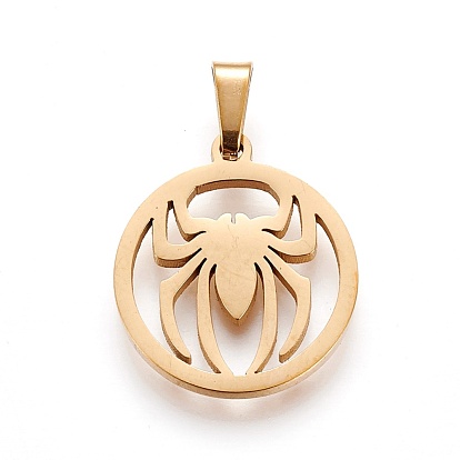 Pendentifs en acier inoxydable, Sonner avec de l'araignée