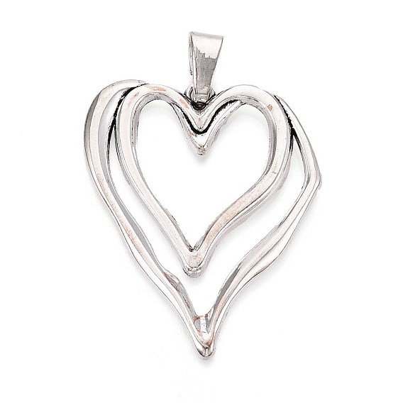 Стойка обшивка тибетский стиль сплав большие подвески, сердце, без кадмия и без свинца