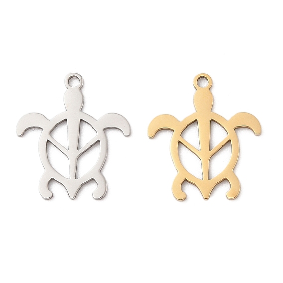 201 подвески из нержавеющей стали, черепаховый шарм, лазерная резка