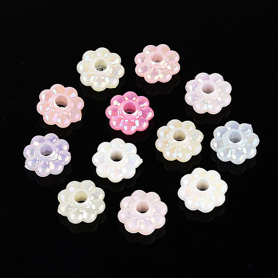 Пластиковые шарики, имитация желе, цветок, с покрытием AB цвета