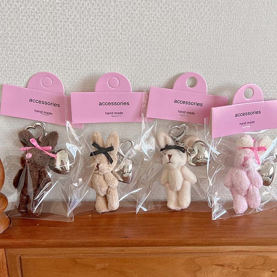 Милый брелок в виде мягкого шерстяного кролика, висячие украшения