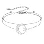304 Браслеты из нержавеющей стали в виде луны и звезды, выполненные в религиозном стиле, 2-цепочка