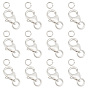 12 шт. 3 стили 925 застежки-лобстеры из стерлингового серебра, с 12 открытыми соединительными кольцами