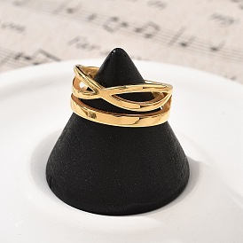 304 Кольца крест-накрест из нержавеющей стали, ионное покрытие (ip)