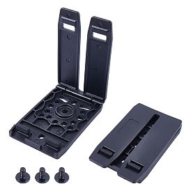 Nylon Tactical Vest Gear Rotating Back Plate, with Mounting Screws, Rectangle