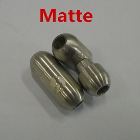 304 Stainless Steel Magnetic Clasps, Matte Style, Barrel