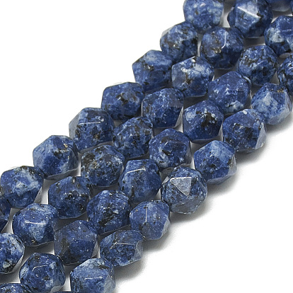 Fils de jaspe sésame / jaspe kiwi synthétiques, facette, ronde