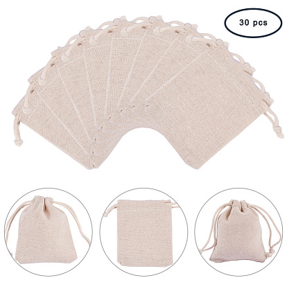 Cotton Packing Pouches Drawstring Bags, Rectangle