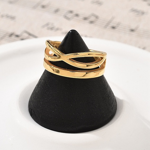 304 Кольца крест-накрест из нержавеющей стали, ионное покрытие (ip)