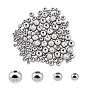 304 Stainless Steel Beads, Round with Vertical Stripes
