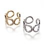 304 Edelstahl-Manschettenringe, offene Ringe, mit Strass