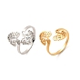 304 Stainless Steel Open Cuff Rings, Tree