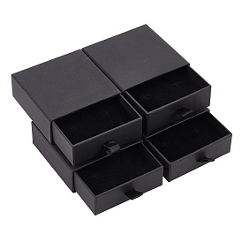 Paper Drawer Box, with Sponge & Polyester Rope, Square