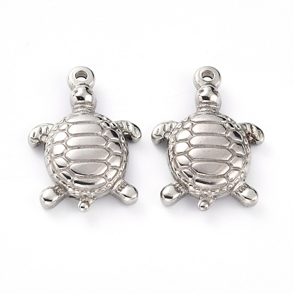 Pendentifs en acier inoxydable, tortue