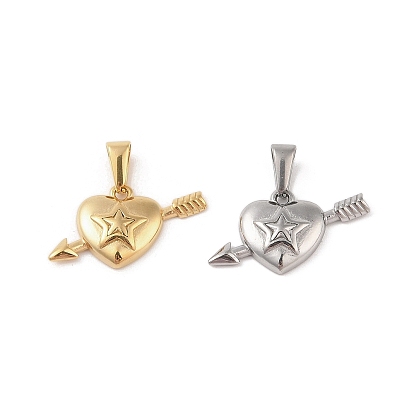 304 подвески из нержавеющей стали, одна стрела сквозь чары сердца