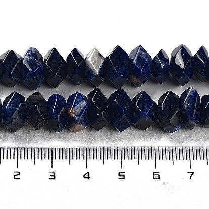 Natural Sodalite Beads Strands, Nuggets, Faceted