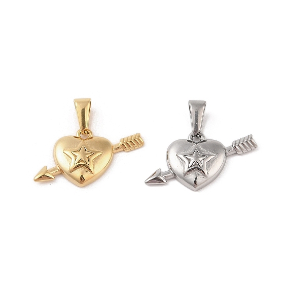 304 подвески из нержавеющей стали, одна стрела сквозь чары сердца