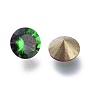 Cubic Zirconia Pointed Back Cabochons, Back Plated, Faceted Diamond