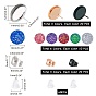 Unicraftale DIY Earring Making Kits, with 304 Stainless Steel Stud Earring Findings, Imitation Druzy Agate Resin Cabochons, Flat Round