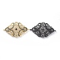 Brass Micro Pave Cubic Zirconia Links Connectors, Flower