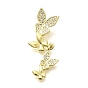 Покрытие стойки латунь микропаве прозрачные подвески из кубического циркония, бабочки прелести, долговечный, без свинца и без кадмия
