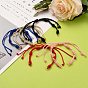 Adjustable Braided Nylon Cord Bracelet Making, with 304 Stainless Steel Open Jump Rings