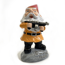 Christmas Resin Gnome Statue, for Garden Yard Decoration