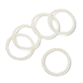 Acrylic Imitation Pearl Linking Rings, Round Ring