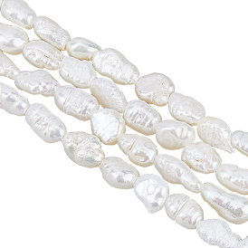 Нити из натурального культивированного пресноводного жемчуга, барочный жемчуг кеши жемчужные бусы, двух сторон полированной