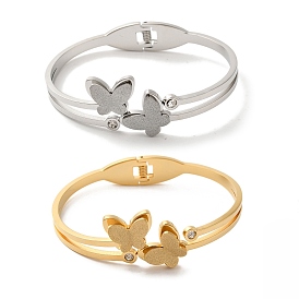 Регулируемая бабочка, вакуумное покрытие PVD, вакуумное покрытие 304 браслеты из нержавеющей стали для женщин